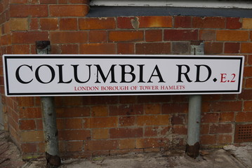 Columbia Road Flower Market Street Sign