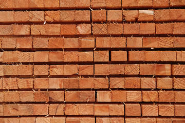 Closeup pattern of cutting wood stack for background