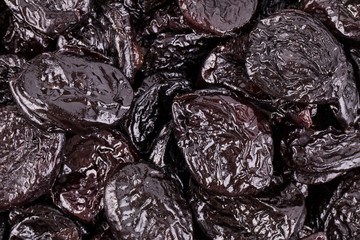 Dried prunes. Background of prunes.