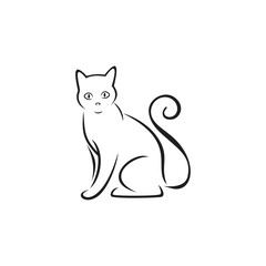 simple cat line art