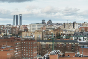 View of Madrid skyscrapers, Spain.