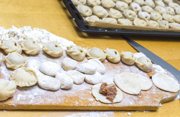 Traditional russian pelmen