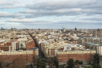 Fototapeta na wymiar Aerial view of Madrid, Spain.