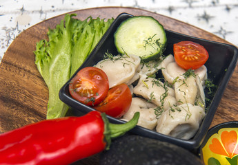 Traditional russian pelmen