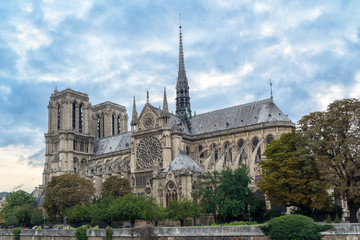 Fototapeta na wymiar De Paris Notre Dame Cathedral in Paris. France