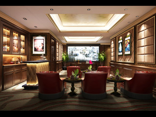 3d render of home cinema room