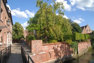 Fototapeta na wymiar View of Groot Begijnhof of Leuven, Belgium