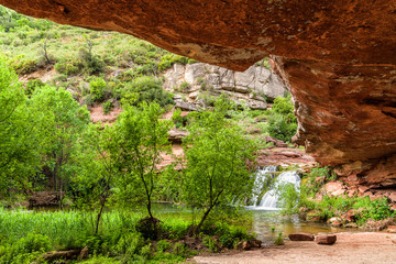 Fototapeta premium Waterfall Sant Miquel del Fai, Catalonia