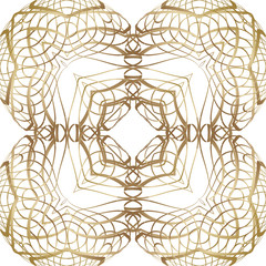 Geometric seamless pattern. Abstract creative gold ornament. Vector modern design background.