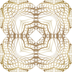 Geometric seamless pattern. Abstract creative gold ornament. Vector modern design background.