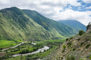 Baksan gorge in the Caucasus mountains in Russia