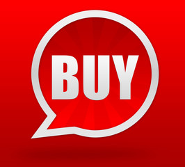 buy badge concept       3d illustration