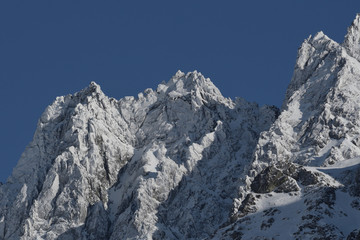 Obraz premium scenery of snow covered High Tatras mountains Slovakia