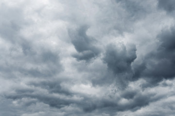 Stormy sky with dramatic clouds