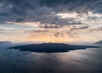 Sunset on Santorini. Greece.