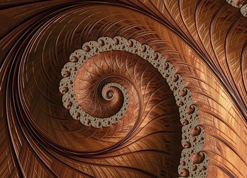 Gold fractal, illustration