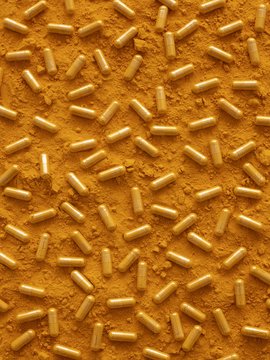 Turmeric capsules and powder