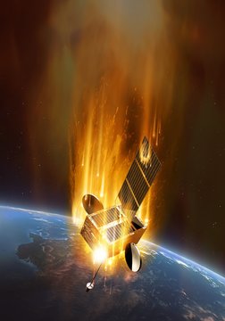 Coronal mass ejection  destroying satellite