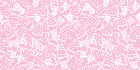 ice cream Seamless Pattern Twisted cone vector isolated background wallpaper pink 