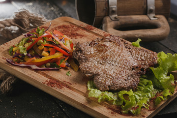 grilled beef steak
