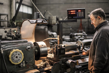 Worker in a factory