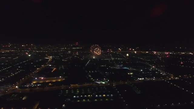 Silvester Feuerwerk aus der Luft über Wien