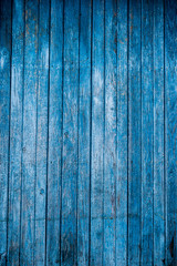 Fototapeta na wymiar Blue wood texture background. Vertical wood planks