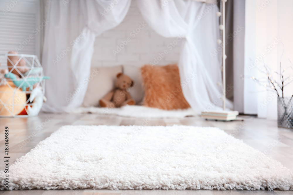 Wall mural Soft fluffy carpet in child room