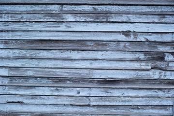Obraz premium Blue wood texture background. Horizontal wood planks