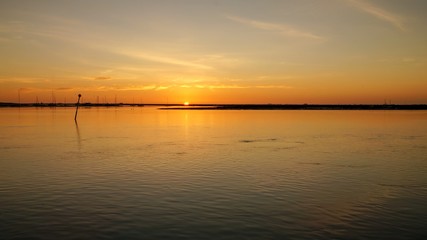 Fototapeta na wymiar Sunset in Faro, Portugal