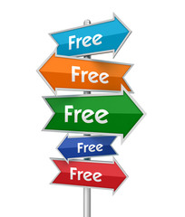 free placards concept       3d illustration