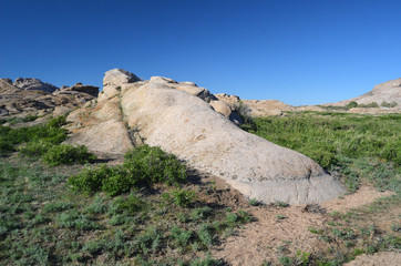 Mountain range Bektau- Ata. Tract Bektau- Ata. Central Asia Kazakhstan
