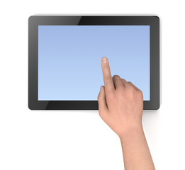 blank tablet computer concept       3d illustration