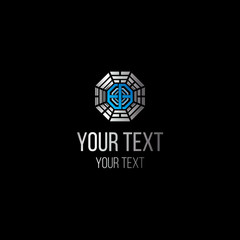 Fototapeta premium yin yang logo design vector