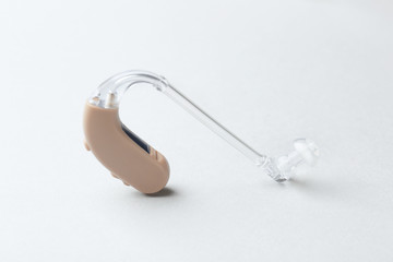 Hearing aid on light background