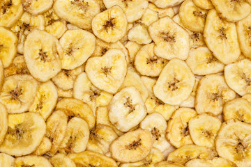Banana chips for background