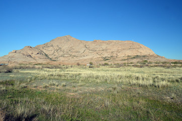 Mountain range Bektau- Ata. Tract Bektau- Ata. Central Asia Kazakhstan
