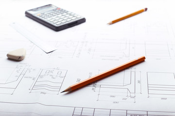 plan - drawing on the table