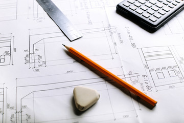 plan - drawing on the table