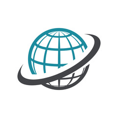 World logo icon with swoosh graphic element