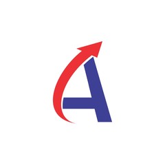 A letter with up arrow logo