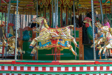 carousel, horse, ride, amusement, fun, fair, merry-g