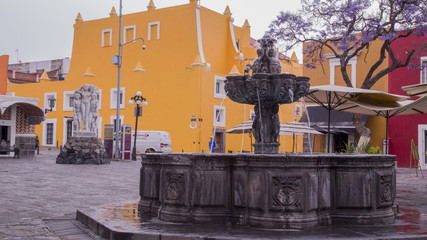Street In The Artist Neighborhood In Puebla, baroque architecture, Puebla, Mexico