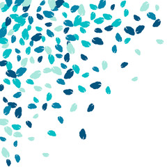 Vector Confetti Background Pattern. Element of design. Colored leaves on a white background