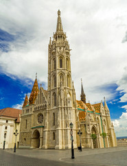 Fototapeta na wymiar St. Matthew Cathedral in Budapest, Hungary.