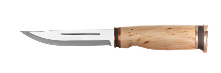 Hunting knife isolated on white