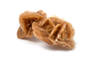 Desert rose crystal on a white background stock photo images. Salt rose isolated on a white background