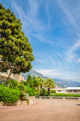 Beautiful streets and old luxury buildings of Monte Carlo, Monaco