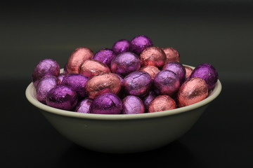 Easter eggs in a bowl
