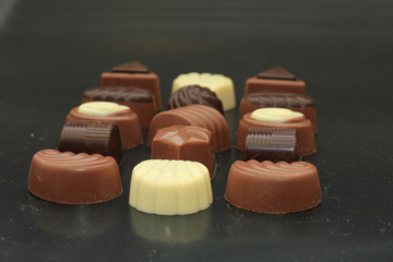 Different sorts of chocolates